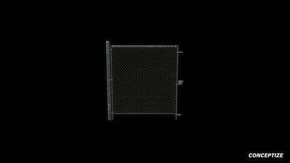 Chain link fence 3D model meticulously handcrafted PBR textured optimized for Blender Unreal Engine urban industrial construction environments