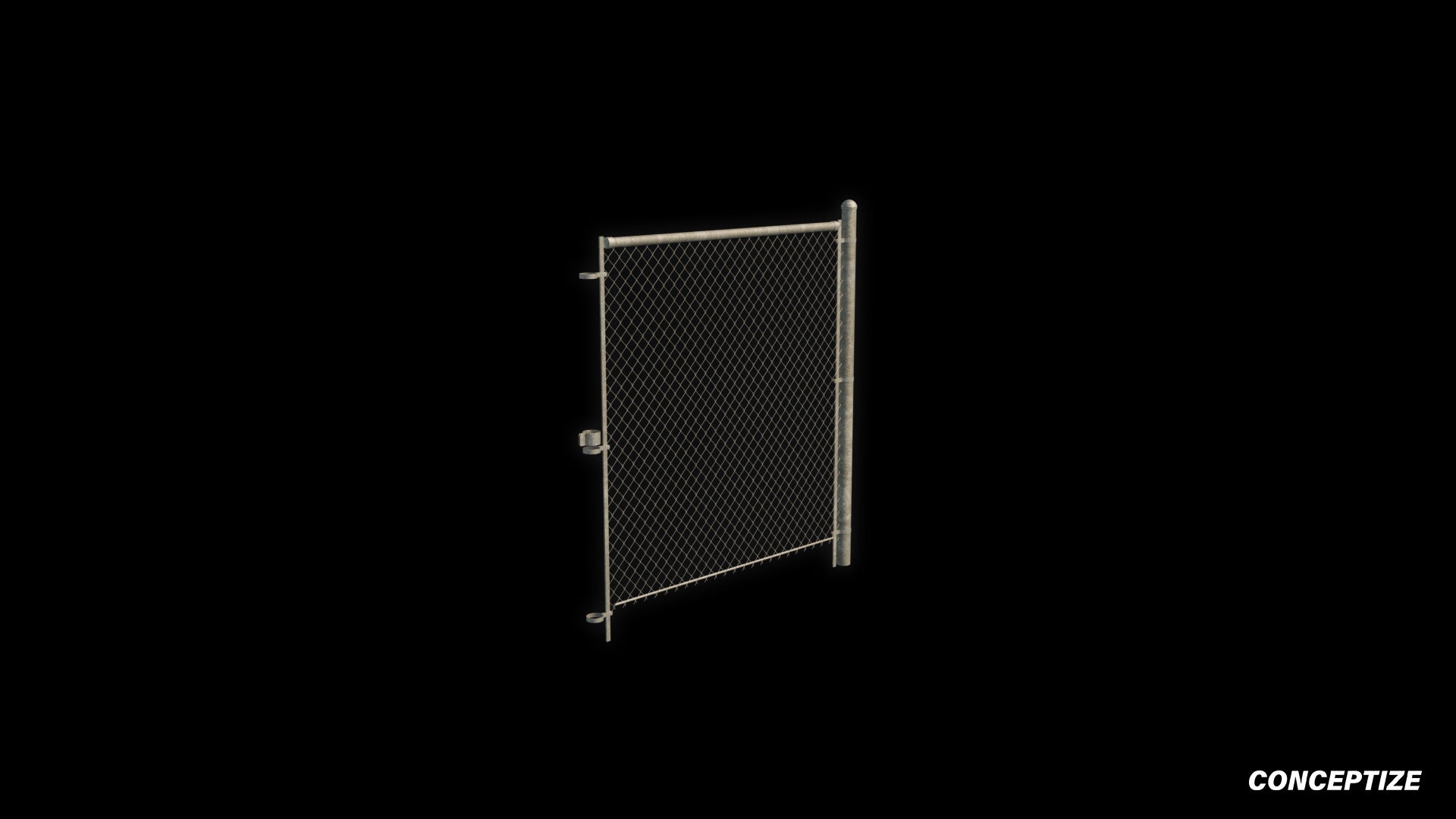Chain link fence 3D model meticulously handcrafted PBR textured optimized for Blender Unreal Engine urban industrial construction environments