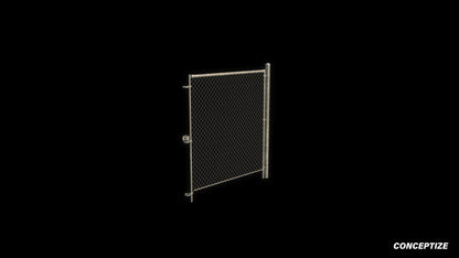 Chain link fence 3D model meticulously handcrafted PBR textured optimized for Blender Unreal Engine urban industrial construction environments