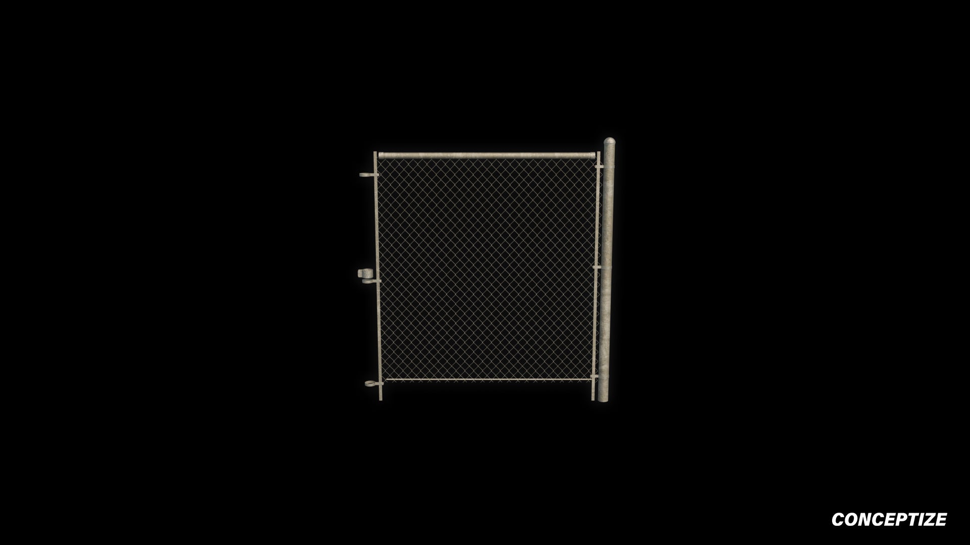 Chain link fence 3D model meticulously handcrafted PBR textured optimized for Blender Unreal Engine urban industrial construction environments