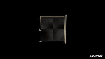 Chain link fence 3D model meticulously handcrafted PBR textured optimized for Blender Unreal Engine urban industrial construction environments