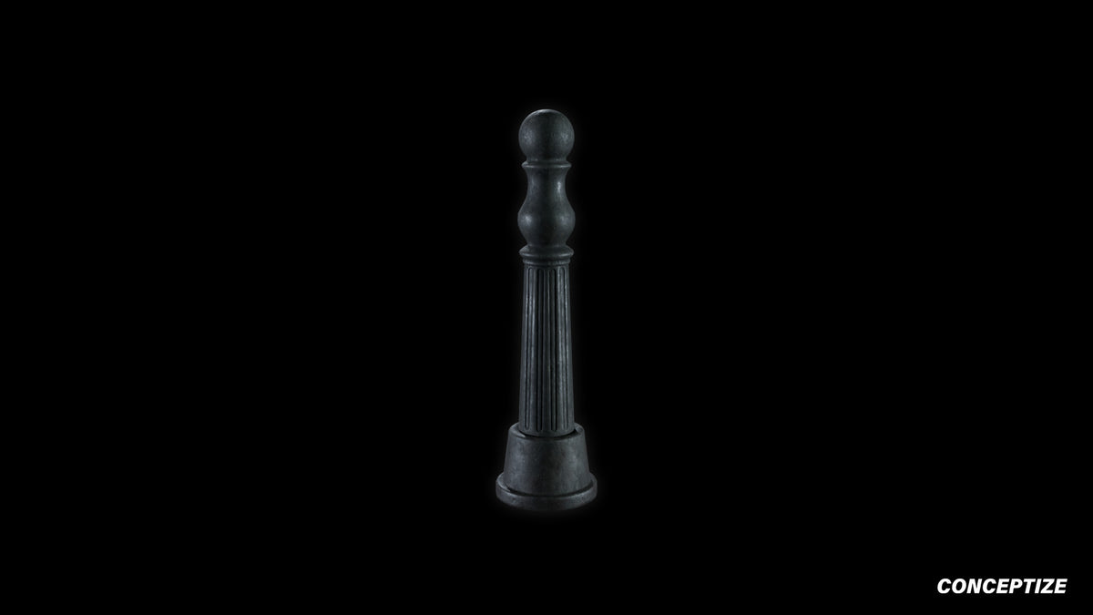 neo gothic bollard meticulously handcrafted gothic street 3D prop PBR asset Blender Maya 3ds Max Houdini Unreal Engine