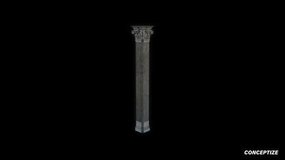 neo gothic column meticulously handcrafted gothic architectural 3D prop PBR asset Blender Maya 3ds Max Houdini Unreal Engine