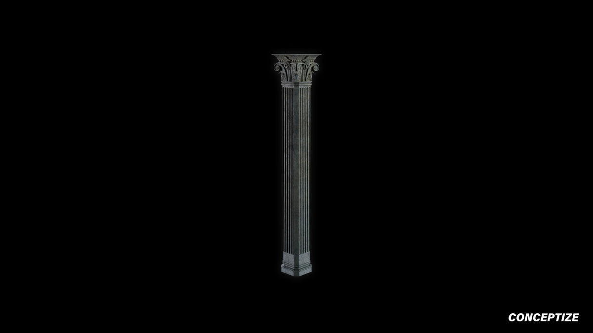 neo gothic column meticulously handcrafted gothic architectural 3D prop PBR asset Blender Maya 3ds Max Houdini Unreal Engine