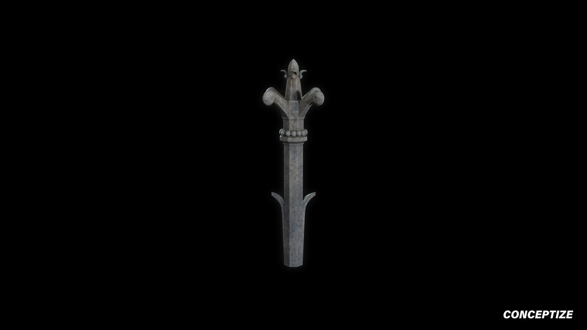 neo gothic finial meticulously handcrafted gothic rooftop ornament PBR 3D asset Blender Maya 3ds Max Houdini Unreal Engine
