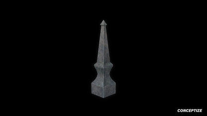 neo gothic finial meticulously handcrafted gothic rooftop ornament PBR 3D asset Blender Maya 3ds Max Houdini Unreal Engine