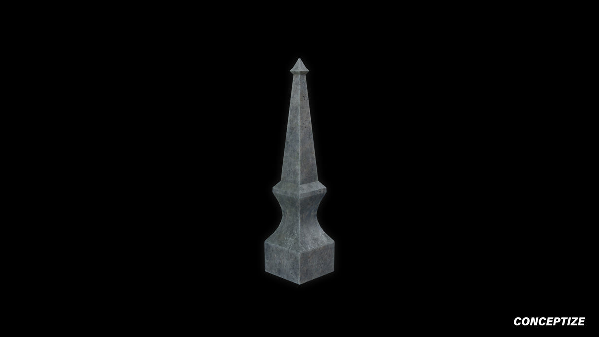 neo gothic finial meticulously handcrafted gothic rooftop ornament PBR 3D asset Blender Maya 3ds Max Houdini Unreal Engine