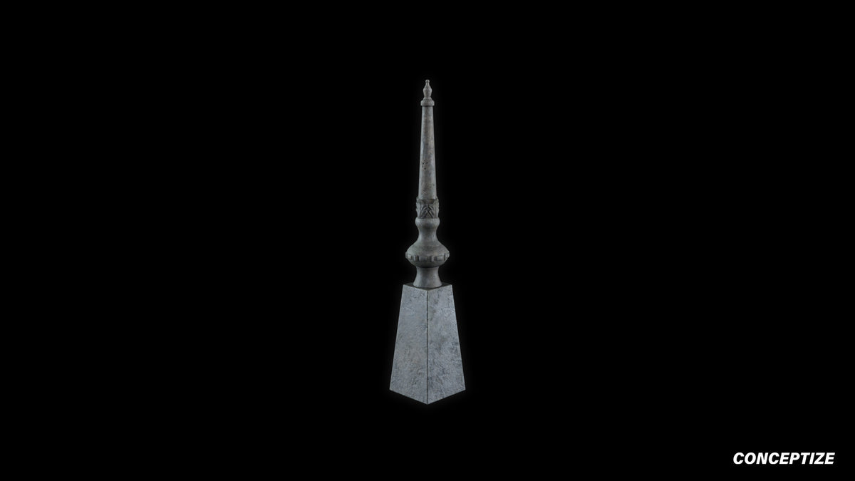 neo gothic finial meticulously handcrafted gothic rooftop ornament PBR 3D asset Blender Maya 3ds Max Houdini Unreal Engine