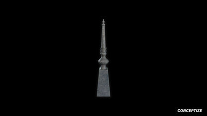 neo gothic finial meticulously handcrafted gothic rooftop ornament PBR 3D asset Blender Maya 3ds Max Houdini Unreal Engine