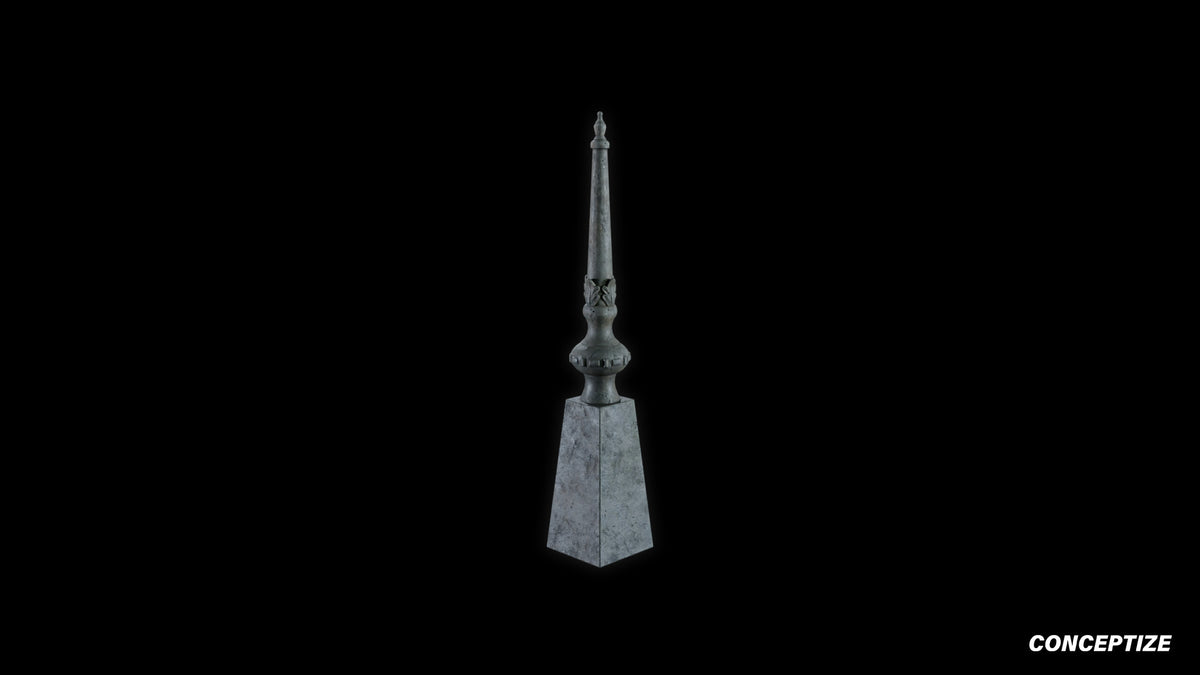 neo gothic finial meticulously handcrafted gothic rooftop ornament PBR 3D asset Blender Maya 3ds Max Houdini Unreal Engine