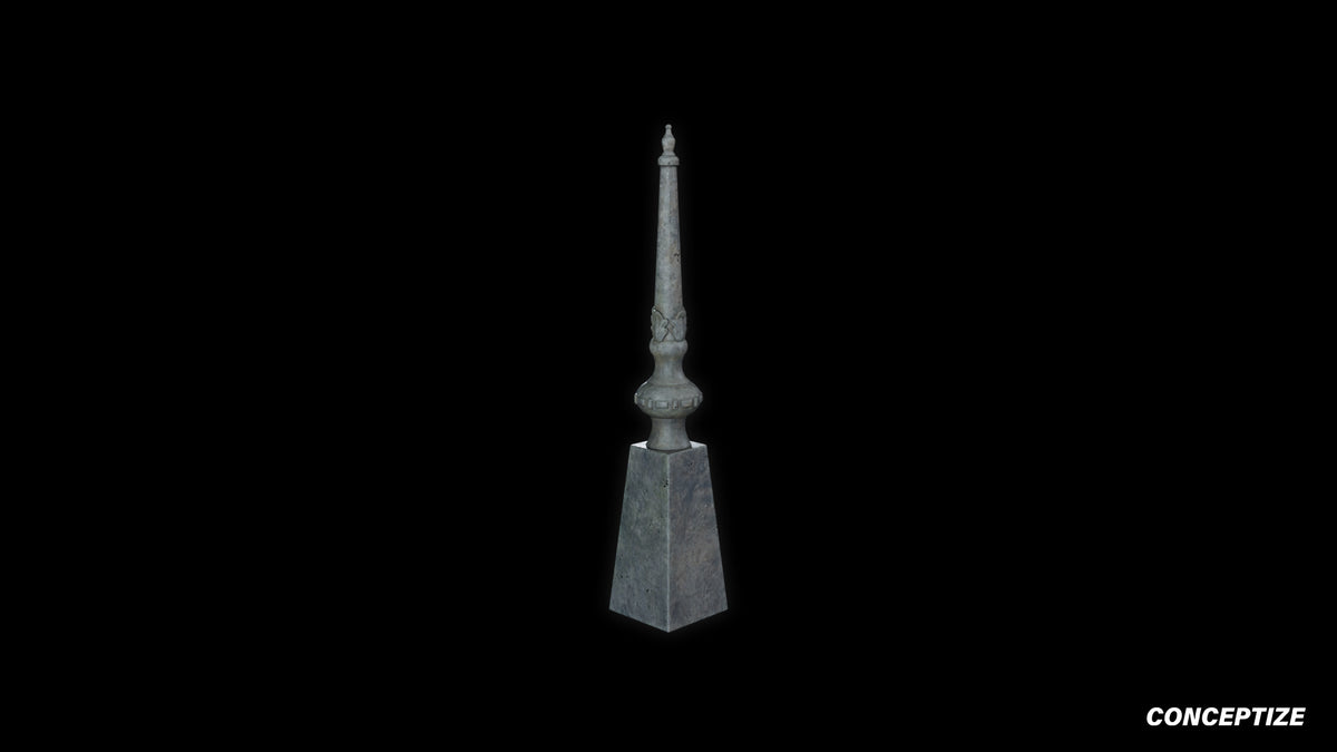 neo gothic finial meticulously handcrafted gothic rooftop ornament PBR 3D asset Blender Maya 3ds Max Houdini Unreal Engine