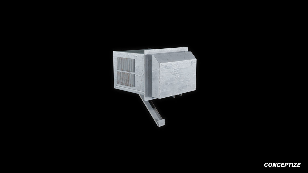 neo gothic mounted HVAC meticulously handcrafted gothic mechanical 3D prop PBR asset Blender Maya 3ds Max Houdini Unreal Engine