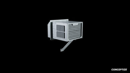 neo gothic mounted HVAC meticulously handcrafted gothic mechanical 3D prop PBR asset Blender Maya 3ds Max Houdini Unreal Engine