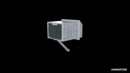 neo gothic mounted HVAC meticulously handcrafted gothic mechanical 3D prop PBR asset Blender Maya 3ds Max Houdini Unreal Engine