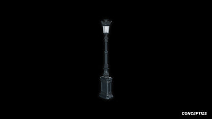 neo gothic lamp post meticulously handcrafted gothic street light 3D prop PBR asset Blender Maya 3ds Max Houdini Unreal Engine