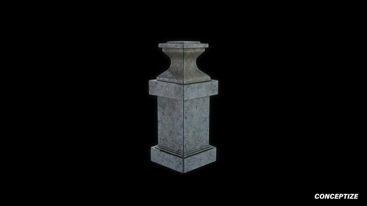 neo gothic pedestal meticulously handcrafted gothic architectural 3D prop PBR asset Blender Maya 3ds Max Houdini Unreal Engine