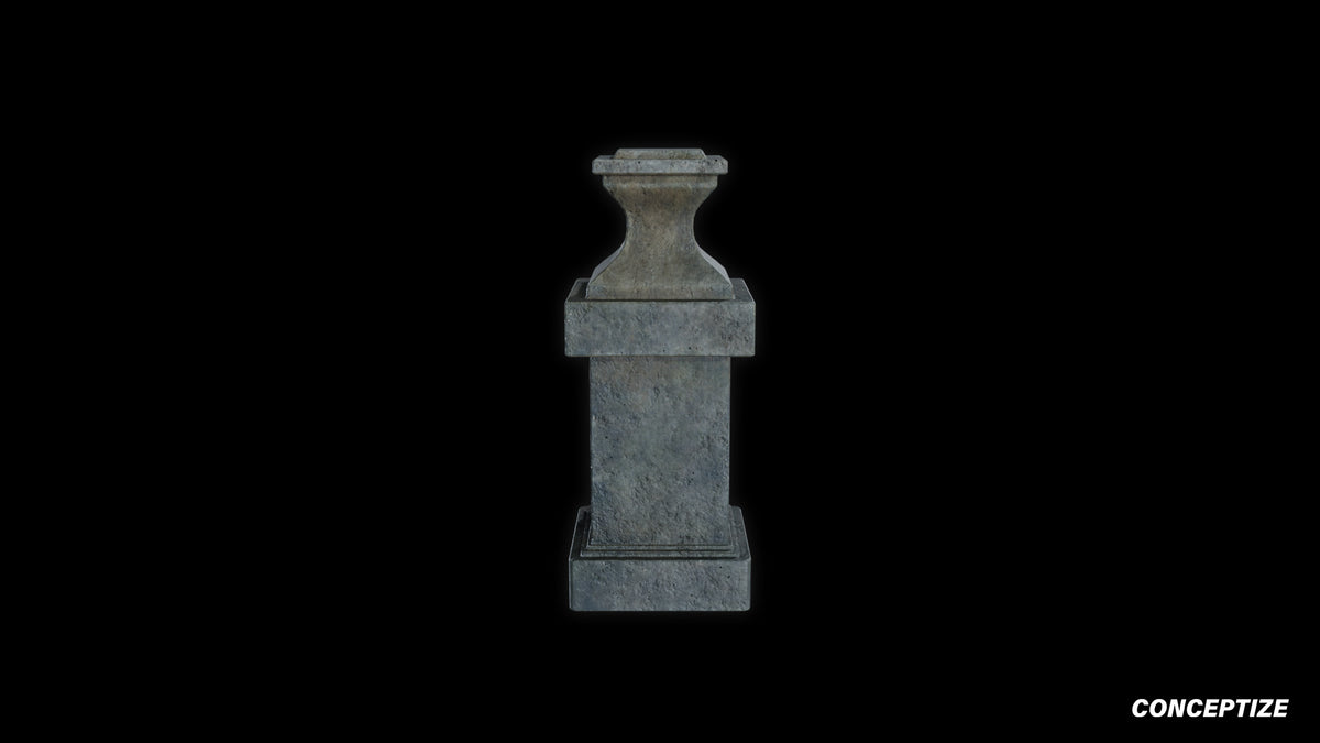 neo gothic pedestal meticulously handcrafted gothic architectural 3D prop PBR asset Blender Maya 3ds Max Houdini Unreal Engine