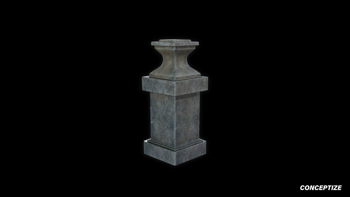 neo gothic pedestal meticulously handcrafted gothic architectural 3D prop PBR asset Blender Maya 3ds Max Houdini Unreal Engine