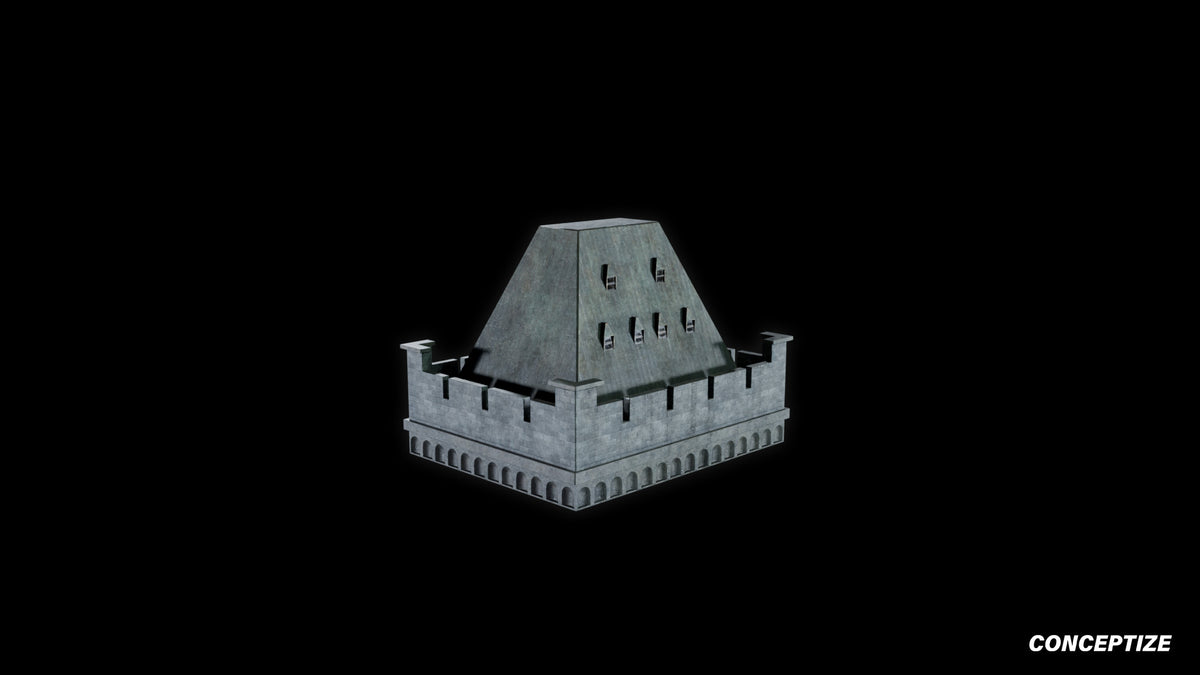 neo gothic rooftop meticulously handcrafted gothic architectural 3D prop PBR asset Blender Maya 3ds Max Houdini Unreal Engine