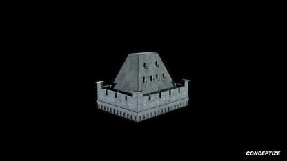 neo gothic rooftop meticulously handcrafted gothic architectural 3D prop PBR asset Blender Maya 3ds Max Houdini Unreal Engine