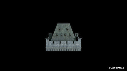 neo gothic rooftop meticulously handcrafted gothic architectural 3D prop PBR asset Blender Maya 3ds Max Houdini Unreal Engine