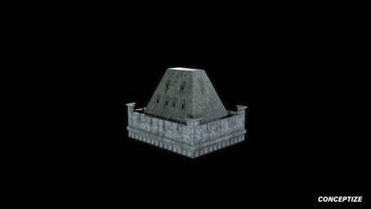 neo gothic rooftop meticulously handcrafted gothic architectural 3D prop PBR asset Blender Maya 3ds Max Houdini Unreal Engine
