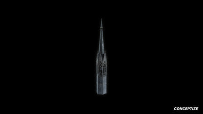 neo gothic spire meticulously handcrafted gothic tower ornament 3D prop PBR asset Blender Maya 3ds Max Houdini Unreal Engine