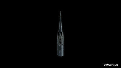 neo gothic spire meticulously handcrafted gothic tower ornament 3D prop PBR asset Blender Maya 3ds Max Houdini Unreal Engine