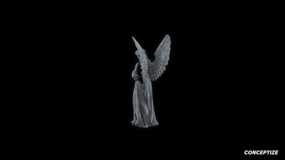 neo gothic angel statue meticulously handcrafted gothic sculpture 3D prop PBR asset Blender Maya 3ds Max Houdini Unreal Engine
