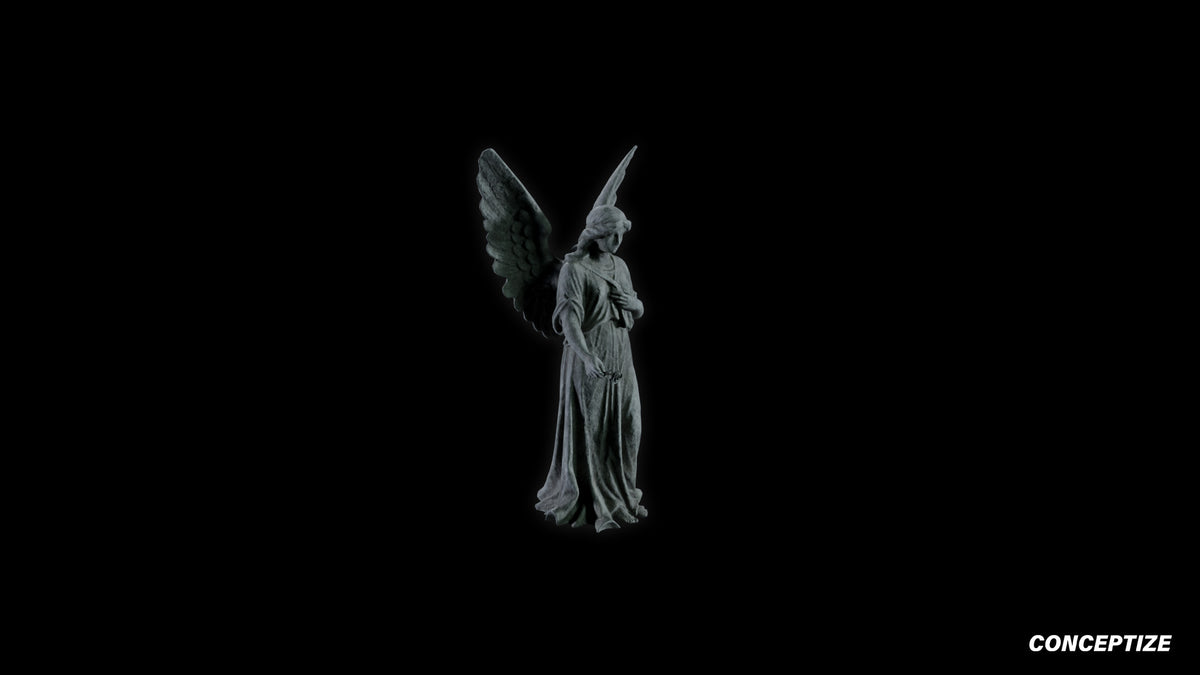 neo gothic angel statue meticulously handcrafted gothic sculpture 3D prop PBR asset Blender Maya 3ds Max Houdini Unreal Engine