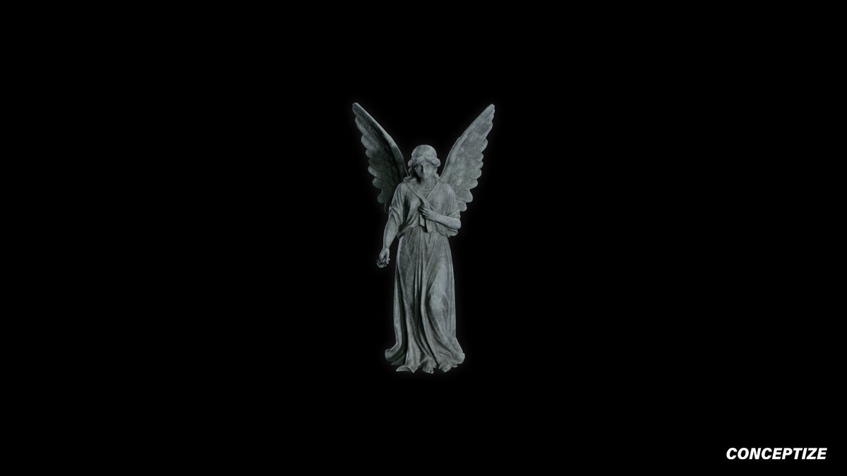 neo gothic angel statue meticulously handcrafted gothic sculpture 3D prop PBR asset Blender Maya 3ds Max Houdini Unreal Engine