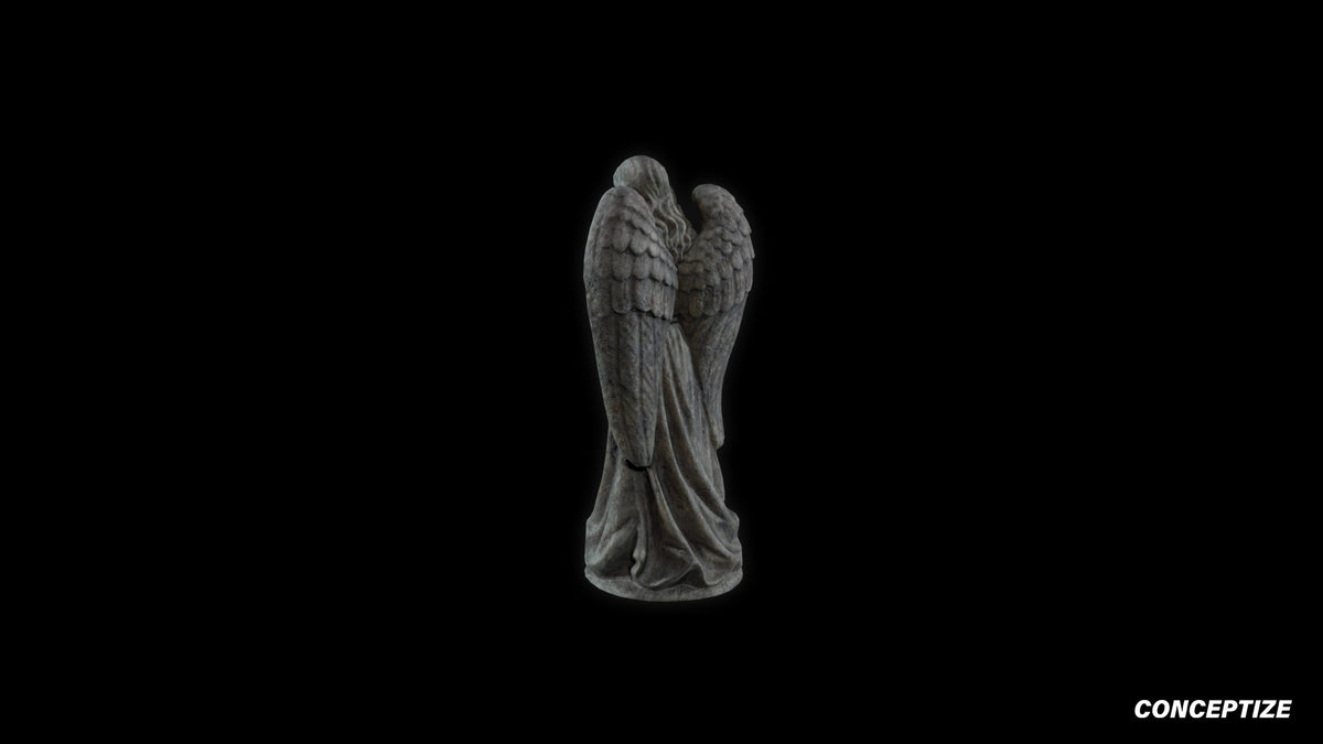 neo gothic angel statue meticulously handcrafted gothic sculpture 3D prop PBR asset Blender Maya 3ds Max Houdini Unreal Engine