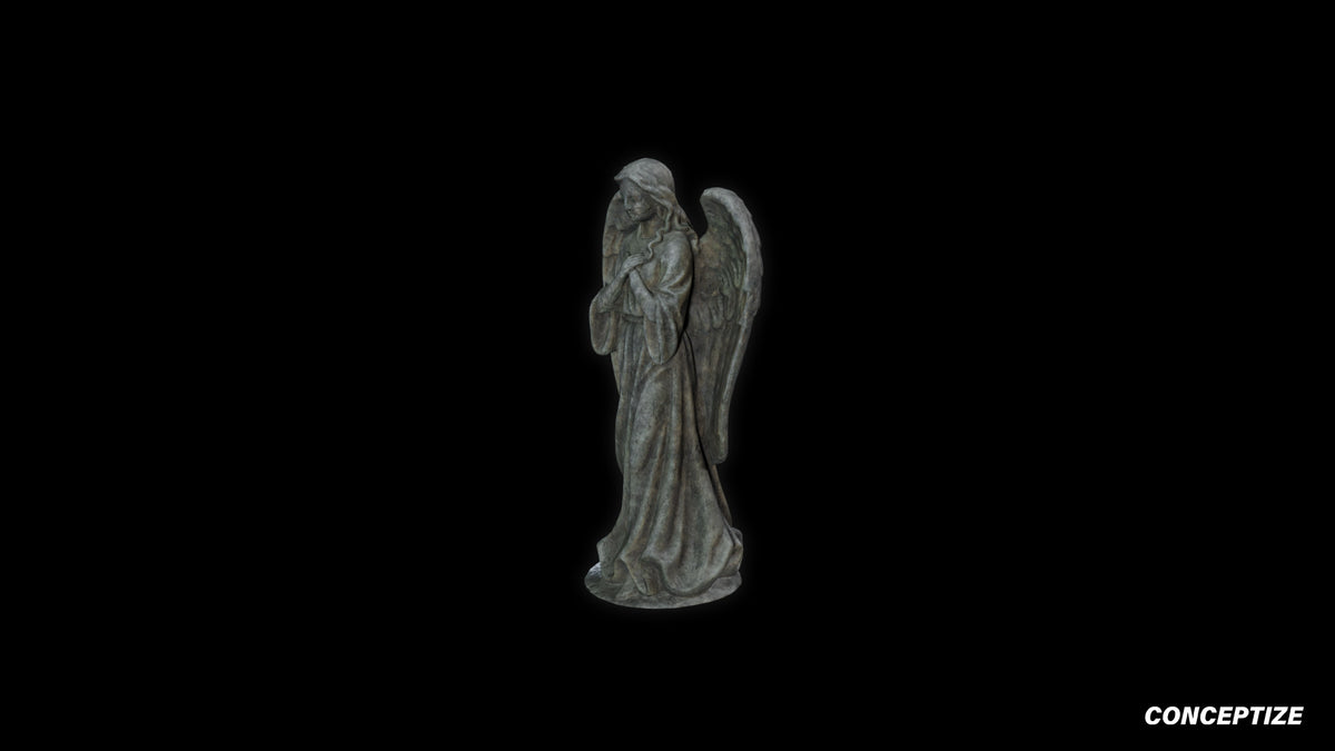 neo gothic angel statue meticulously handcrafted gothic sculpture 3D prop PBR asset Blender Maya 3ds Max Houdini Unreal Engine