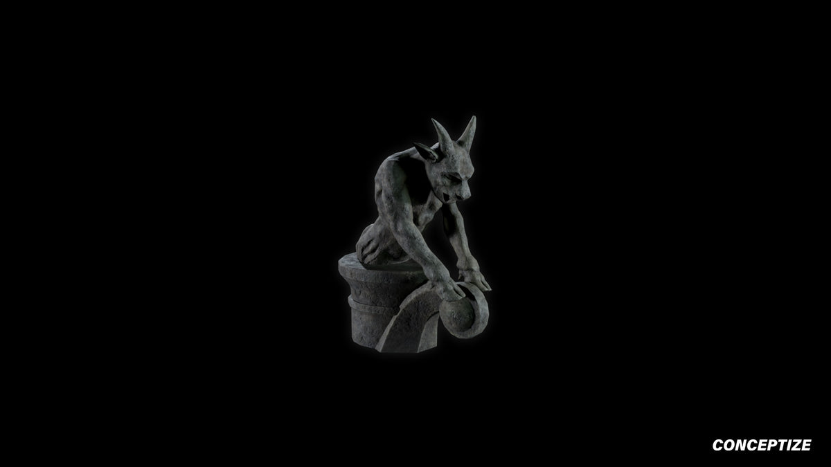 neo gothic gargoyle statue meticulously handcrafted gothic sculpture 3D prop PBR asset Blender Maya 3ds Max Houdini Unreal Engine