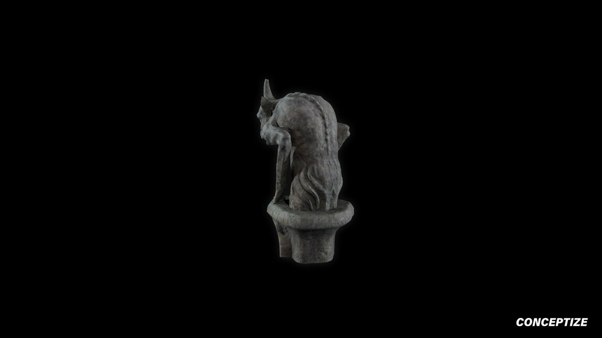 neo gothic gargoyle statue meticulously handcrafted gothic sculpture 3D prop PBR asset Blender Maya 3ds Max Houdini Unreal Engine