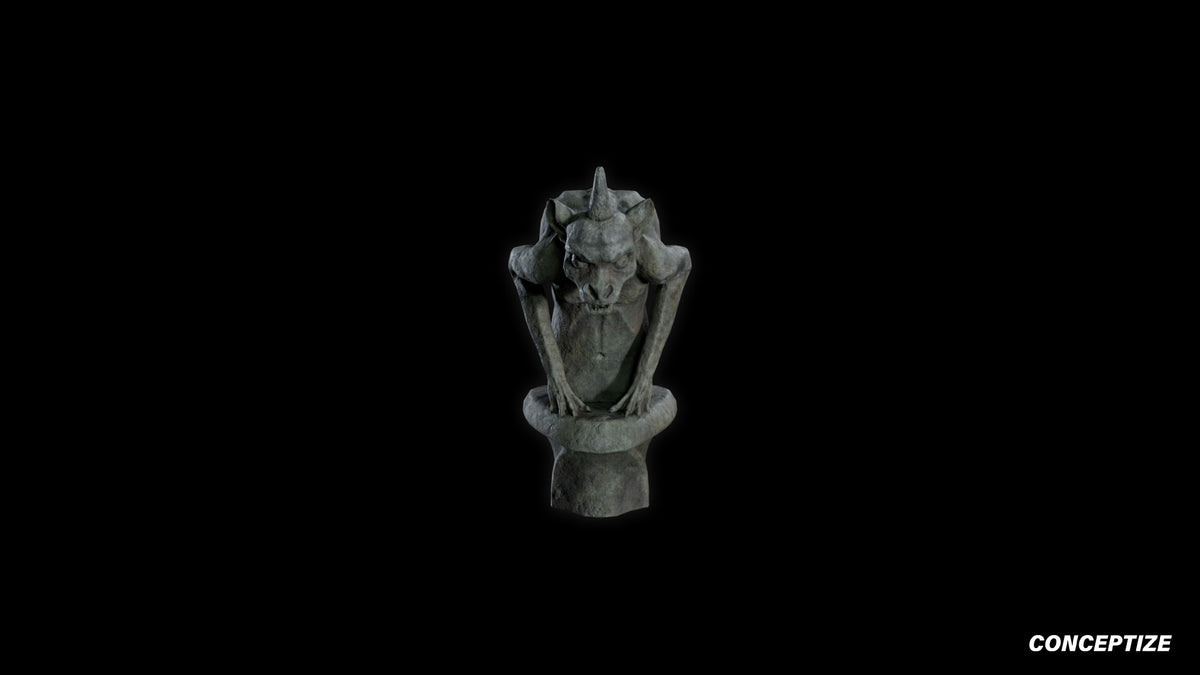 neo gothic gargoyle statue meticulously handcrafted gothic sculpture 3D prop PBR asset Blender Maya 3ds Max Houdini Unreal Engine