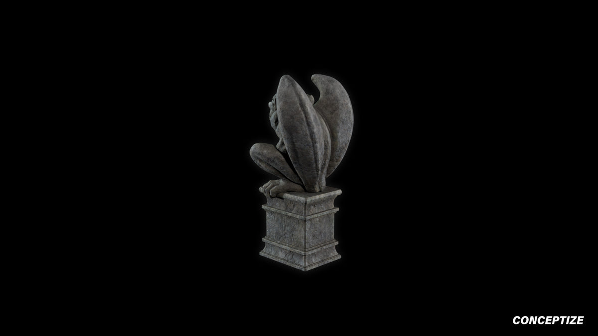 neo gothic gargoyle statue meticulously handcrafted gothic sculpture 3D prop PBR asset Blender Maya 3ds Max Houdini Unreal Engine
