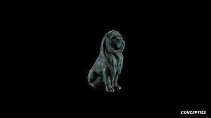 neo gothic lion statue meticulously handcrafted gothic sculpture 3D prop PBR asset Blender Maya 3ds Max Houdini Unreal Engine