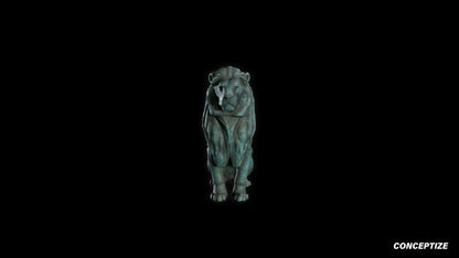 neo gothic lion statue meticulously handcrafted gothic sculpture 3D prop PBR asset Blender Maya 3ds Max Houdini Unreal Engine