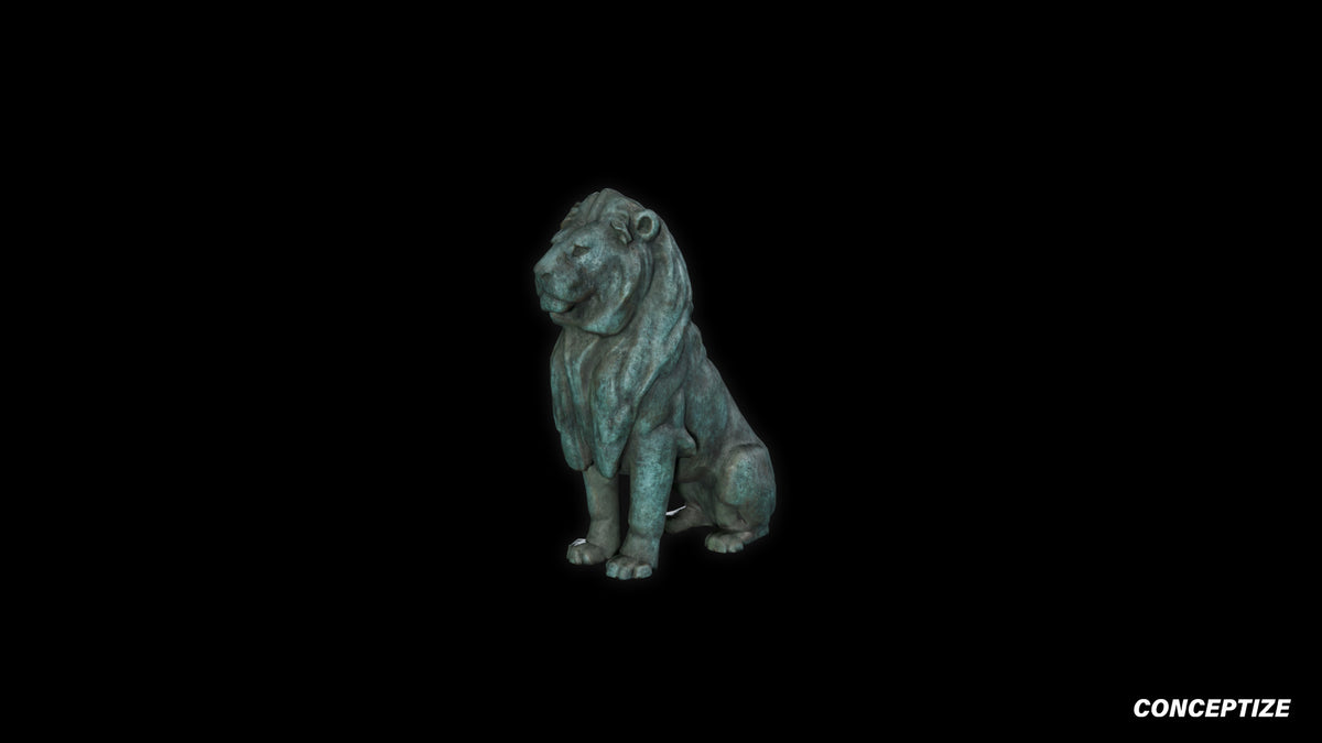 neo gothic lion statue meticulously handcrafted gothic sculpture 3D prop PBR asset Blender Maya 3ds Max Houdini Unreal Engine