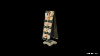 South Korean street sign A board sandwich board 3D model meticulously handcrafted PBR textured optimized Blender Unreal Engine urban prop