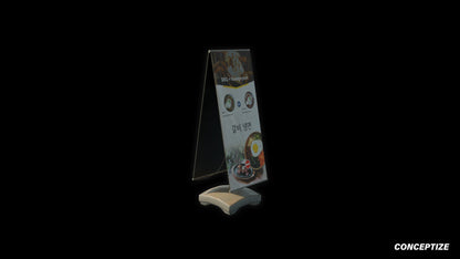 South Korean street sign A board sandwich board 3D model meticulously handcrafted PBR textured optimized Blender Unreal Engine urban prop