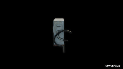 South Korean air conditioner HVAC aircon 3D model meticulously handcrafted PBR textured optimized Blender Unreal Engine urban rooftop environments