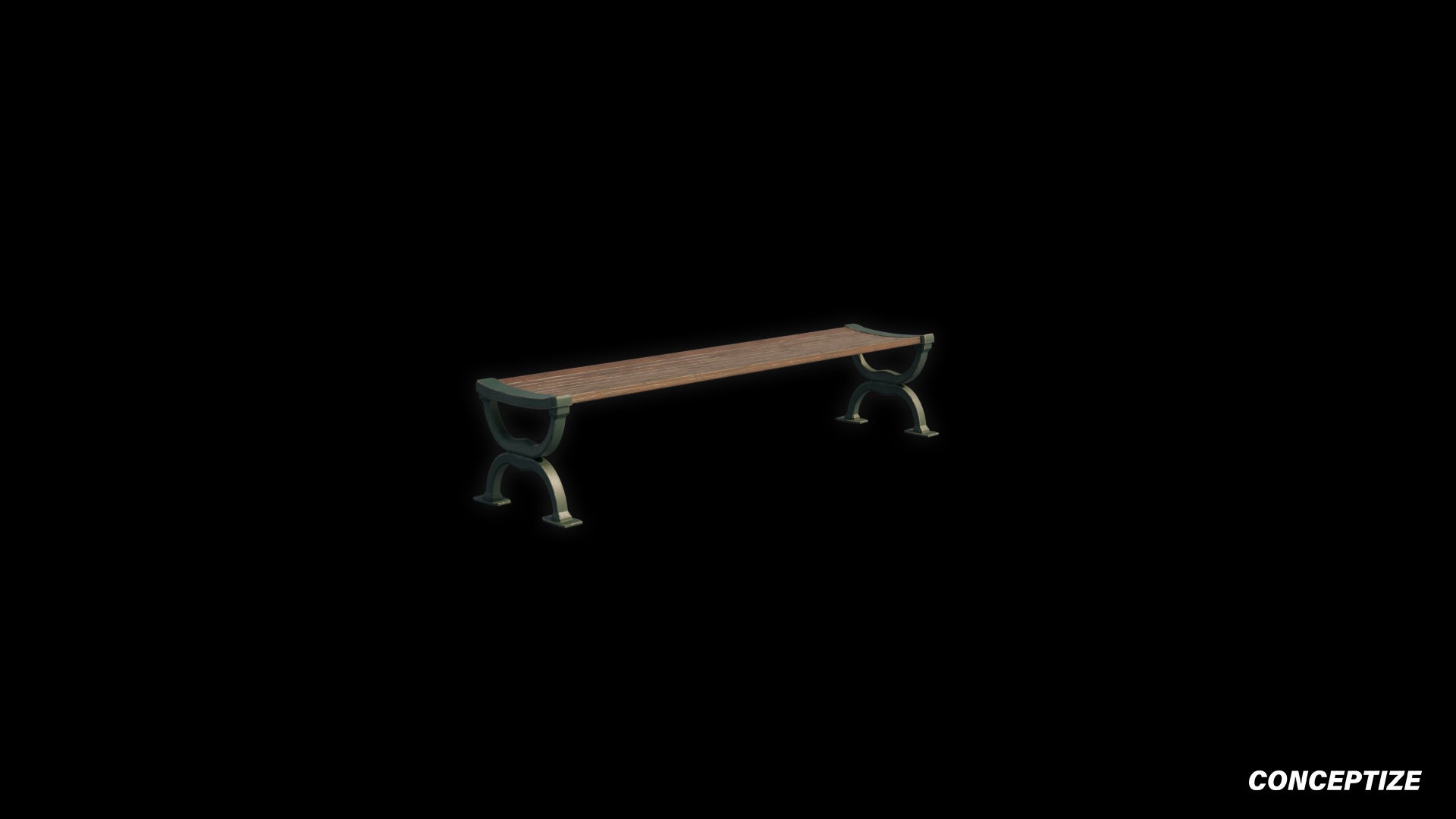 Korean street bench Seoul 3D model meticulously handcrafted PBR textured optimized Blender Unreal Engine urban city public environments