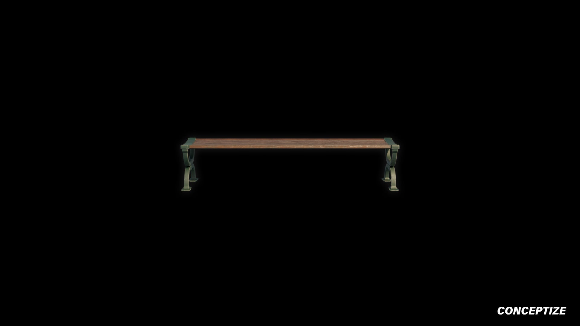 Korean street bench Seoul 3D model meticulously handcrafted PBR textured optimized Blender Unreal Engine urban city public environments