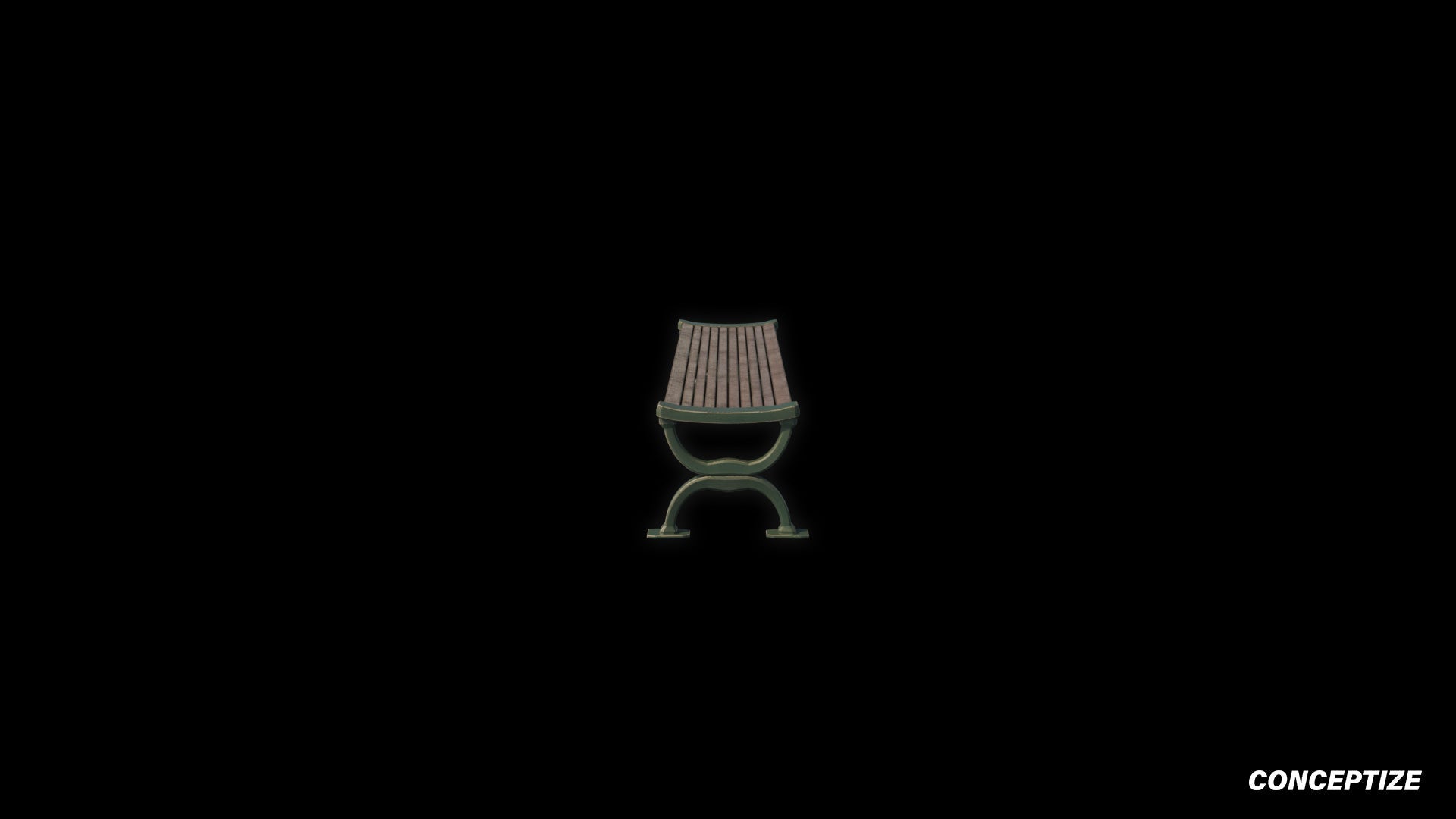 Korean street bench Seoul 3D model meticulously handcrafted PBR textured optimized Blender Unreal Engine urban city public environments
