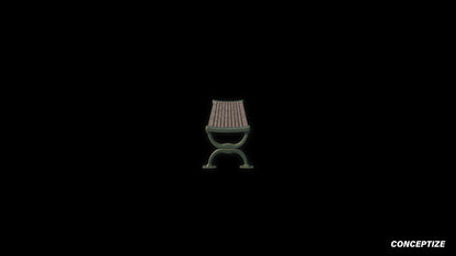 Korean street bench Seoul 3D model meticulously handcrafted PBR textured optimized Blender Unreal Engine urban city public environments