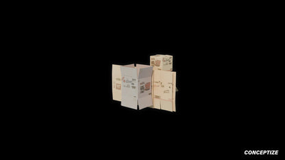 Korean noodle cardboard packages 3D model meticulously handcrafted PBR textured optimized Blender Unreal Engine food store convenience environments