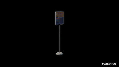 Korean bus stop 3D model meticulously handcrafted PBR textured optimized Blender Unreal Engine urban streets public transport environments