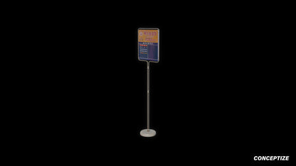 Korean bus stop 3D model meticulously handcrafted PBR textured optimized Blender Unreal Engine urban streets public transport environments